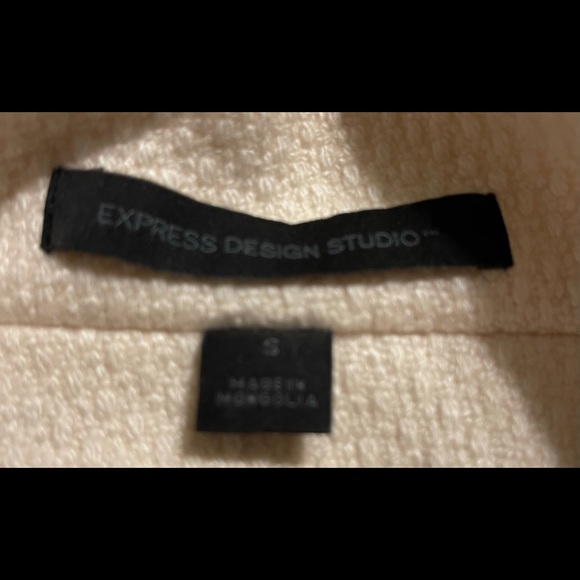 Express ivory/cream pea coat/trench small - Picture 3 of 3